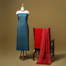 Handloom sambalpuri ikat cotton 3pc unstitched dress