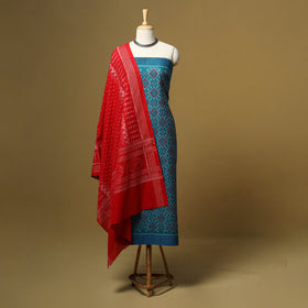 Handloom sambalpuri ikat cotton 3pc unstitched dress