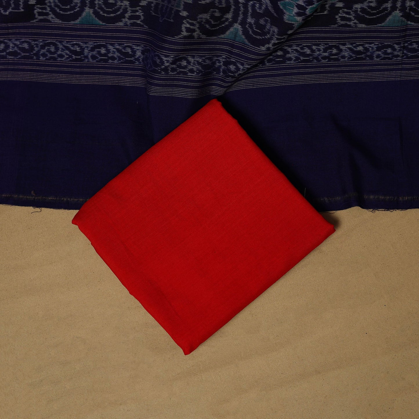 Handloom sambalpuri ikat cotton 3pc unstitched dress