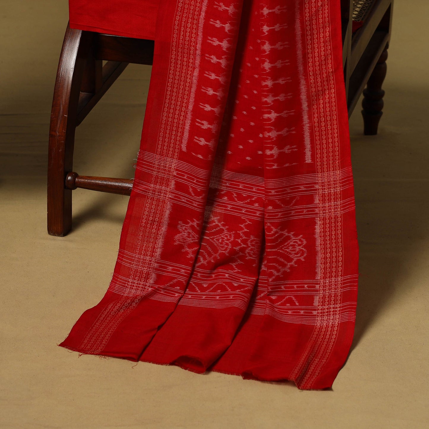Handloom sambalpuri ikat cotton 3pc unstitched dress