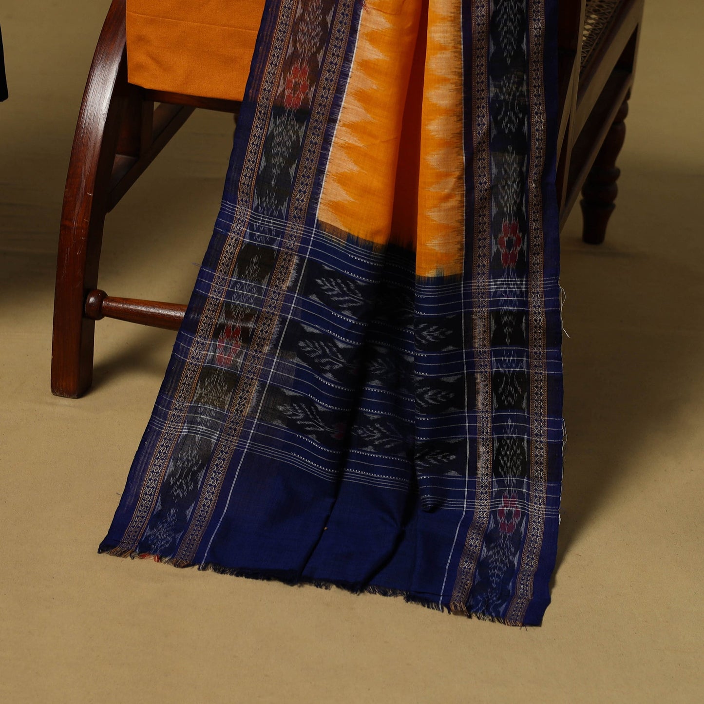Handloom sambalpuri ikat cotton 3pc unstitched dress