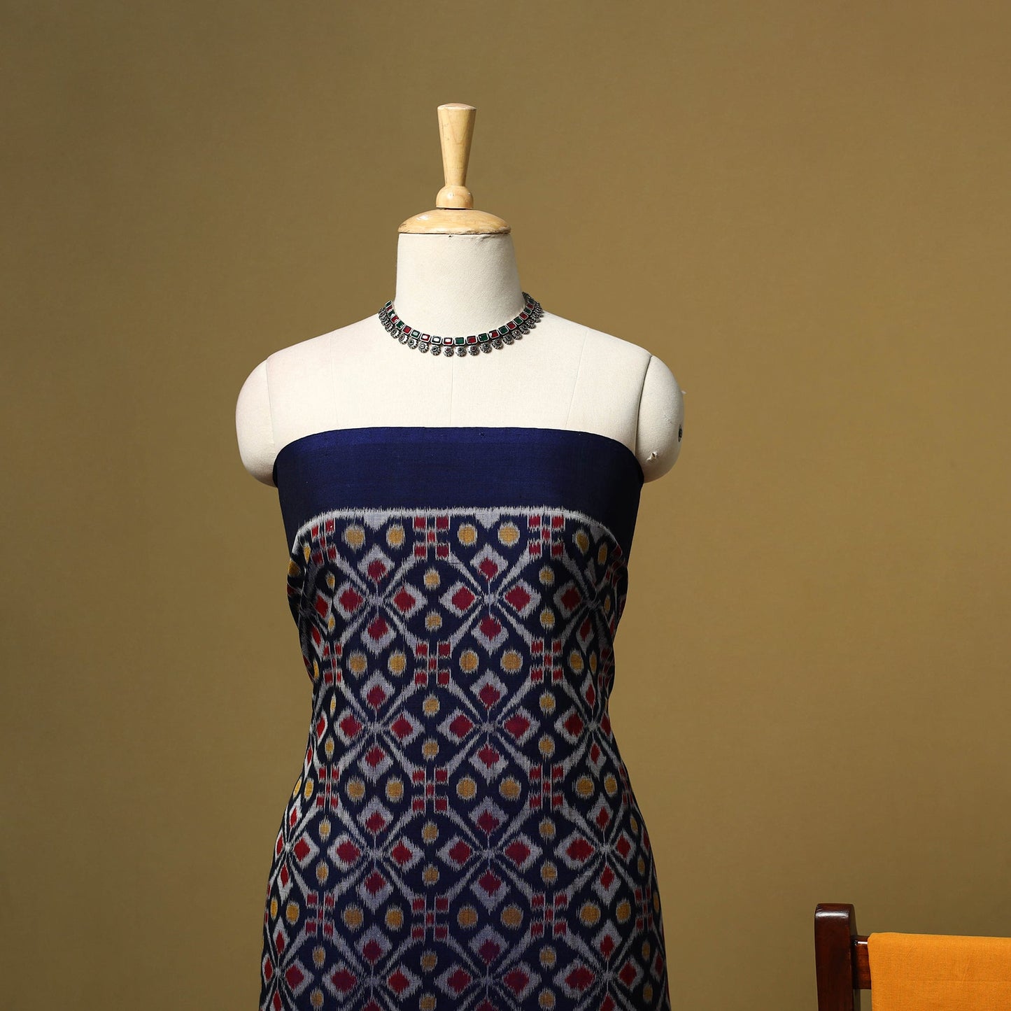 Handloom sambalpuri ikat cotton 3pc unstitched dress