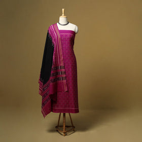 Handloom sambalpuri ikat cotton 3pc unstitched dress