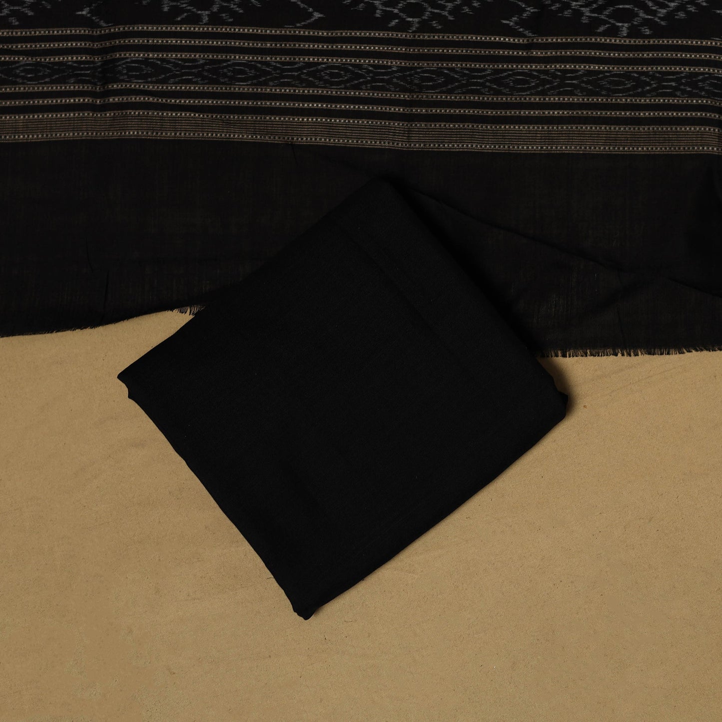 Handloom sambalpuri ikat cotton 3pc unstitched dress