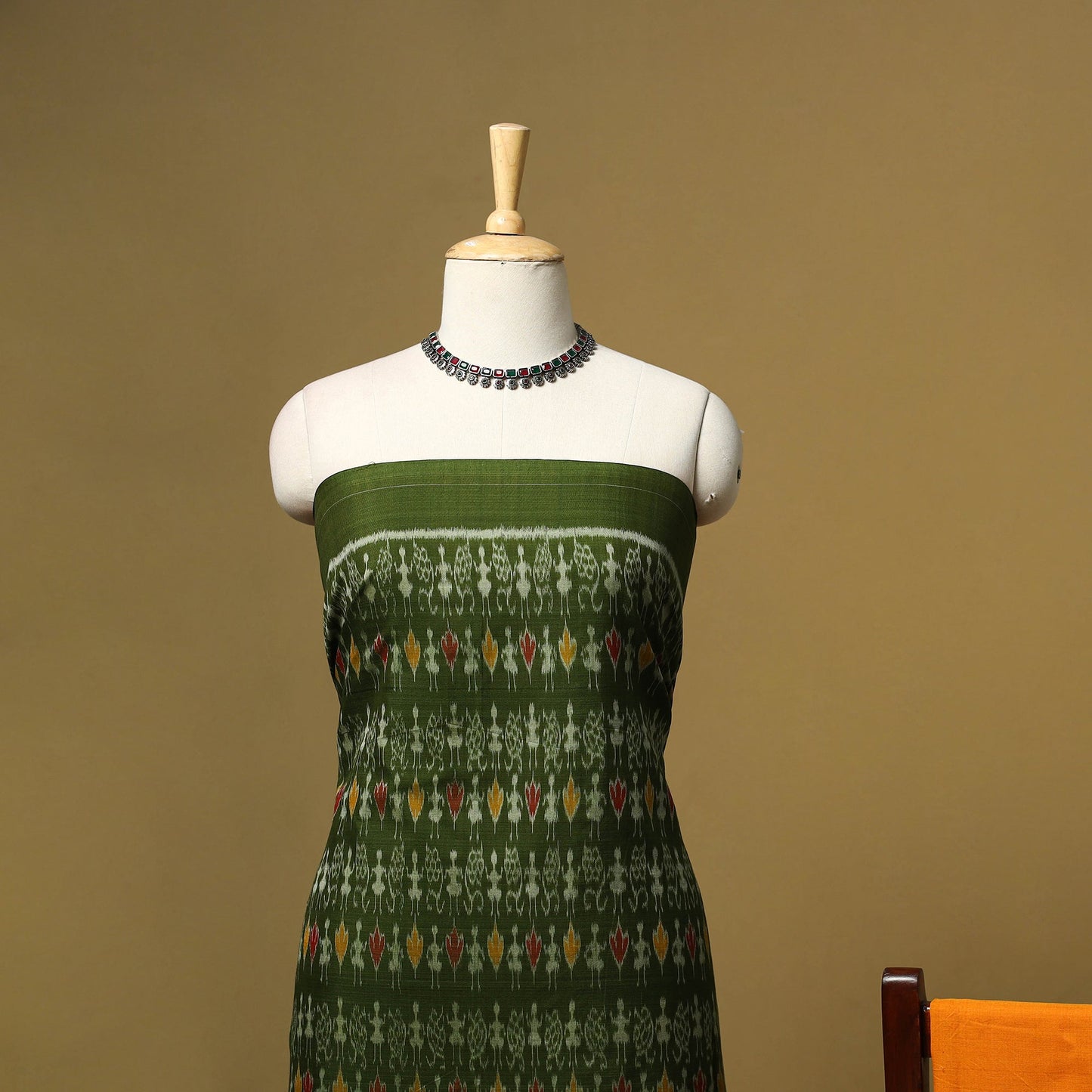 Handloom sambalpuri ikat cotton 3pc unstitched dress