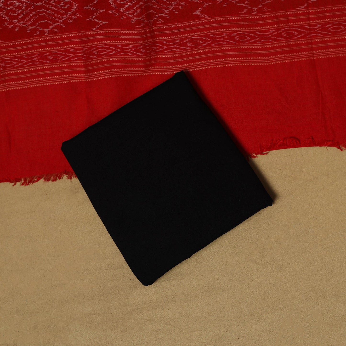 Handloom sambalpuri ikat cotton 3pc unstitched dress