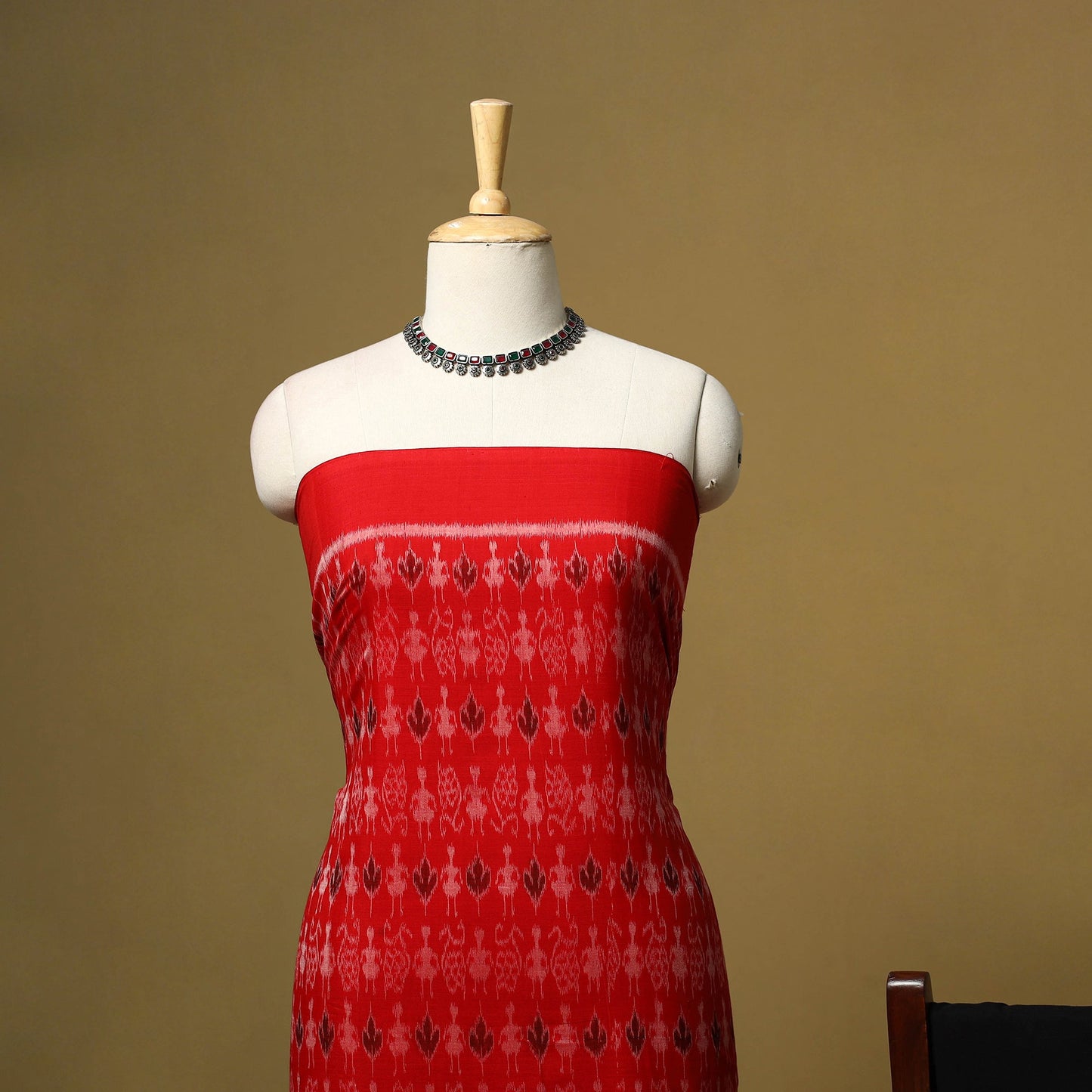 Handloom sambalpuri ikat cotton 3pc unstitched dress