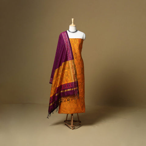Handloom sico pochampally ikat 2pc unstitched dress