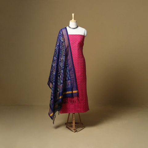 Handloom sico pochampally ikat 2pc unstitched dress