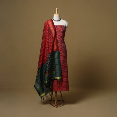 Handloom sico pochampally ikat 2pc unstitched dress