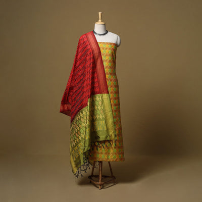 Handloom sico pochampally ikat 2pc unstitched dress