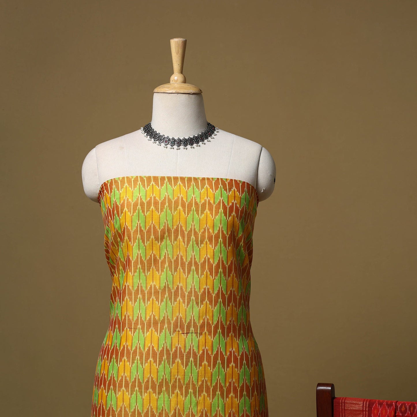 Handloom sico pochampally ikat 2pc unstitched dress