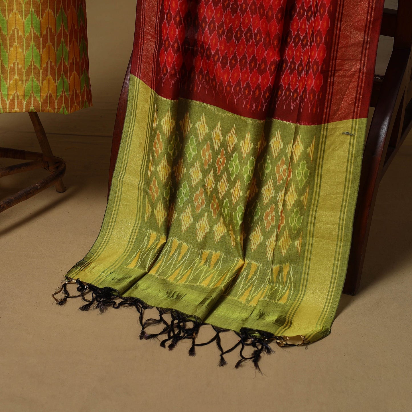 Handloom sico pochampally ikat 2pc unstitched dress