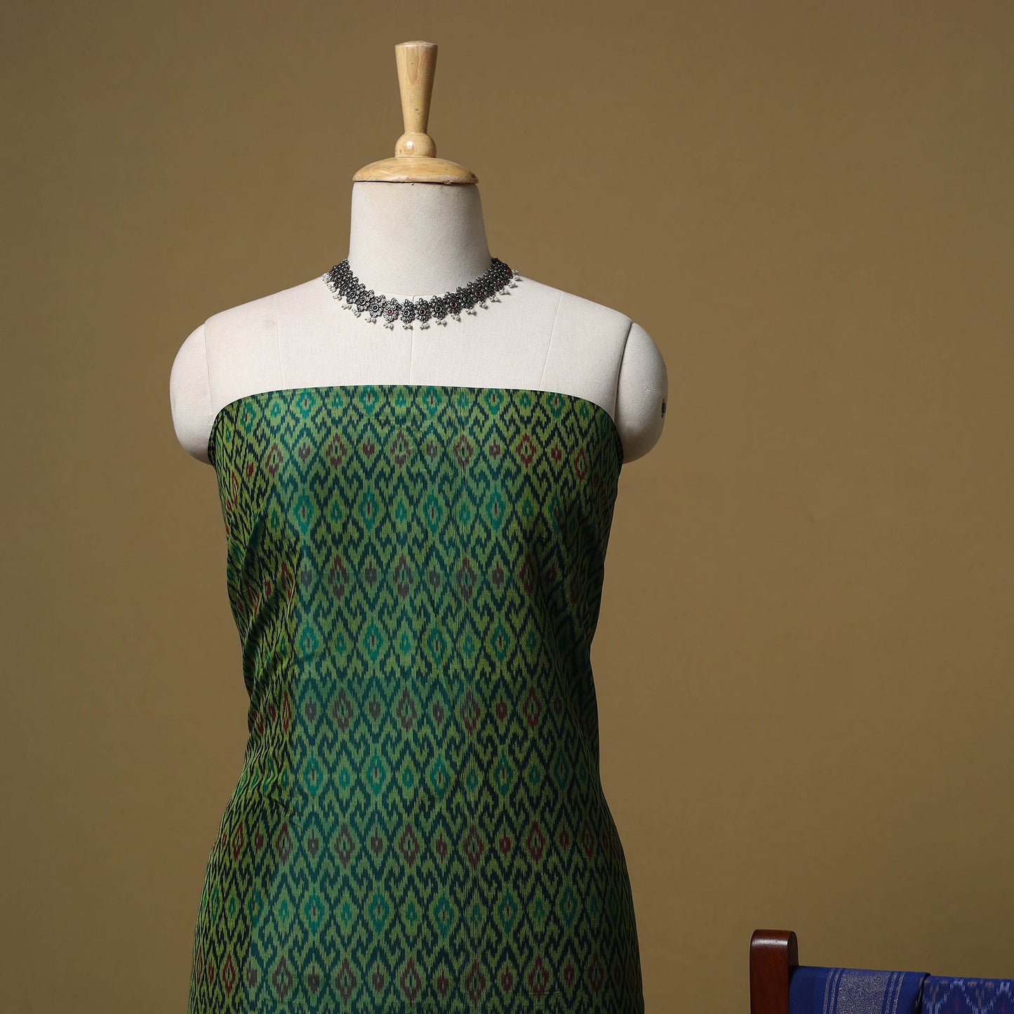 Handloom sico pochampally ikat 2pc unstitched dress