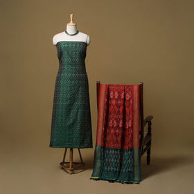 Handloom sico pochampally ikat 2pc unstitched dress
