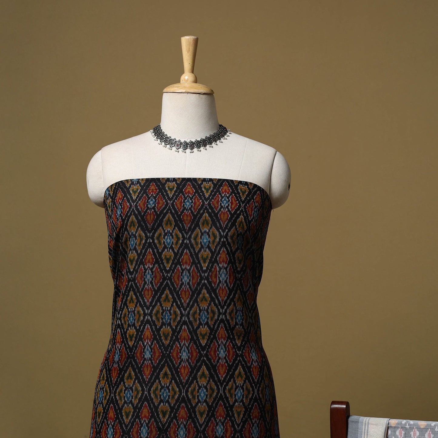 Handloom sico pochampally ikat 2pc unstitched dress