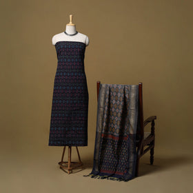 Handloom sico pochampally ikat 2pc unstitched dress