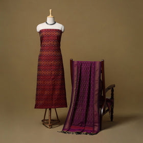 Handloom sico pochampally ikat 2pc unstitched dress