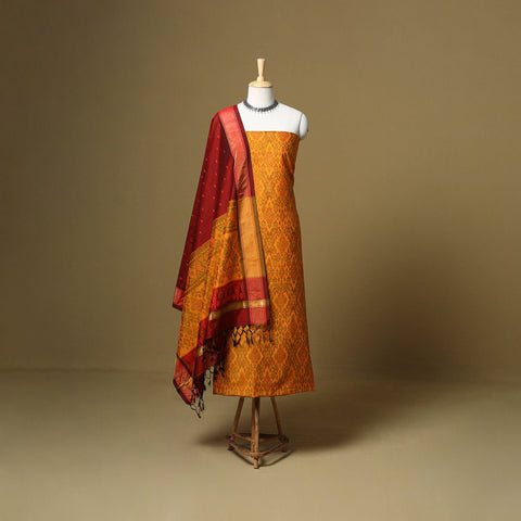 Handloom sico pochampally ikat 2pc unstitched dress