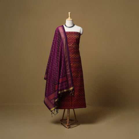 Handloom sico pochampally ikat 2pc unstitched dress