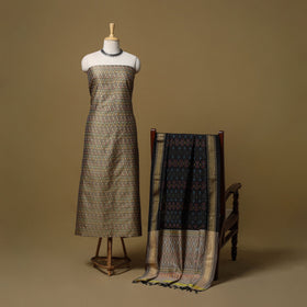 Handloom sico pochampally ikat 2pc unstitched dress