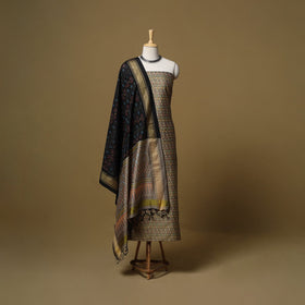 Handloom sico pochampally ikat 2pc unstitched dress