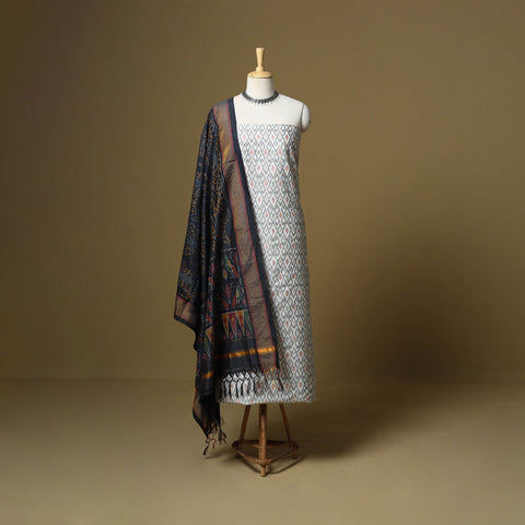 Handloom sico pochampally ikat 2pc unstitched dress