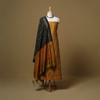 Handloom sico pochampally ikat 2pc unstitched dress