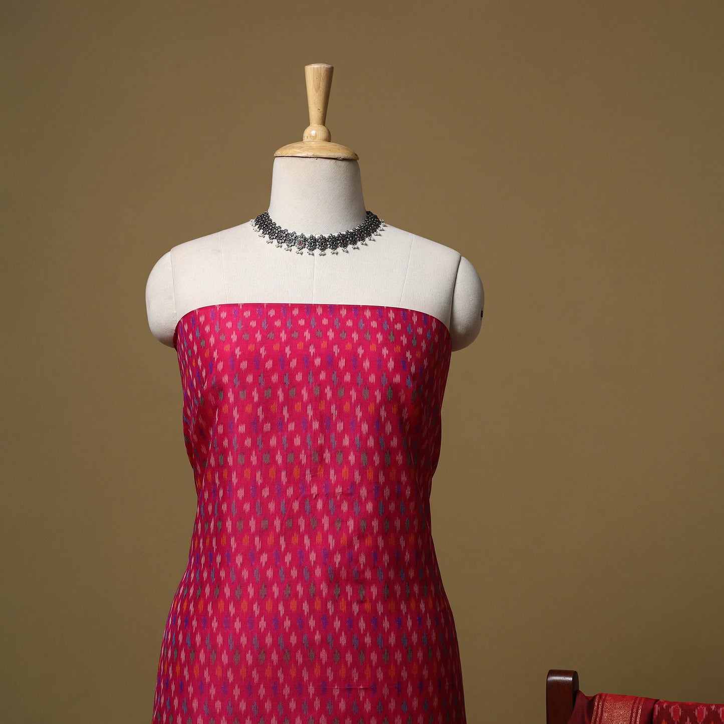 Handloom sico pochampally ikat 2pc unstitched dress