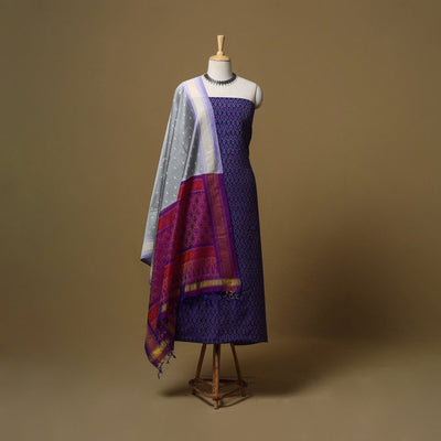 Handloom sico pochampally ikat 2pc unstitched dress