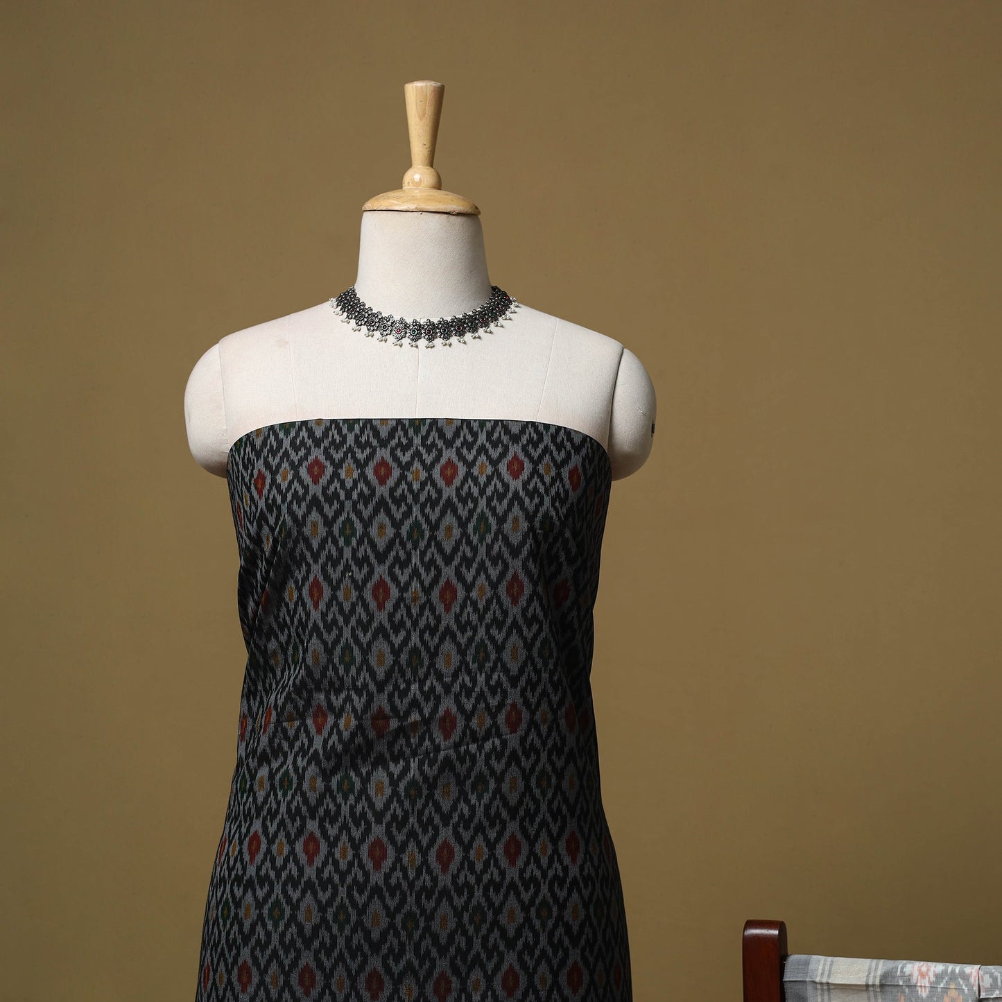 Handloom sico pochampally ikat 2pc unstitched dress