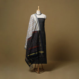 Handloom sico pochampally ikat 2pc unstitched dress
