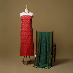 Handloom sico pochampally ikat 2pc unstitched dress