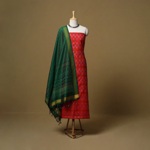 Handloom sico pochampally ikat 2pc unstitched dress