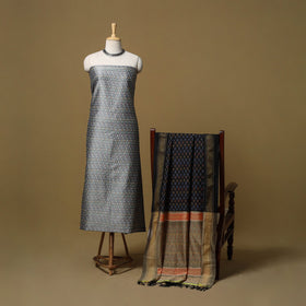 Handloom sico pochampally ikat 2pc unstitched dress