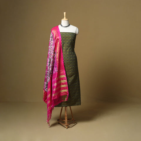 Handloom sico pochampally ikat 2pc unstitched dress