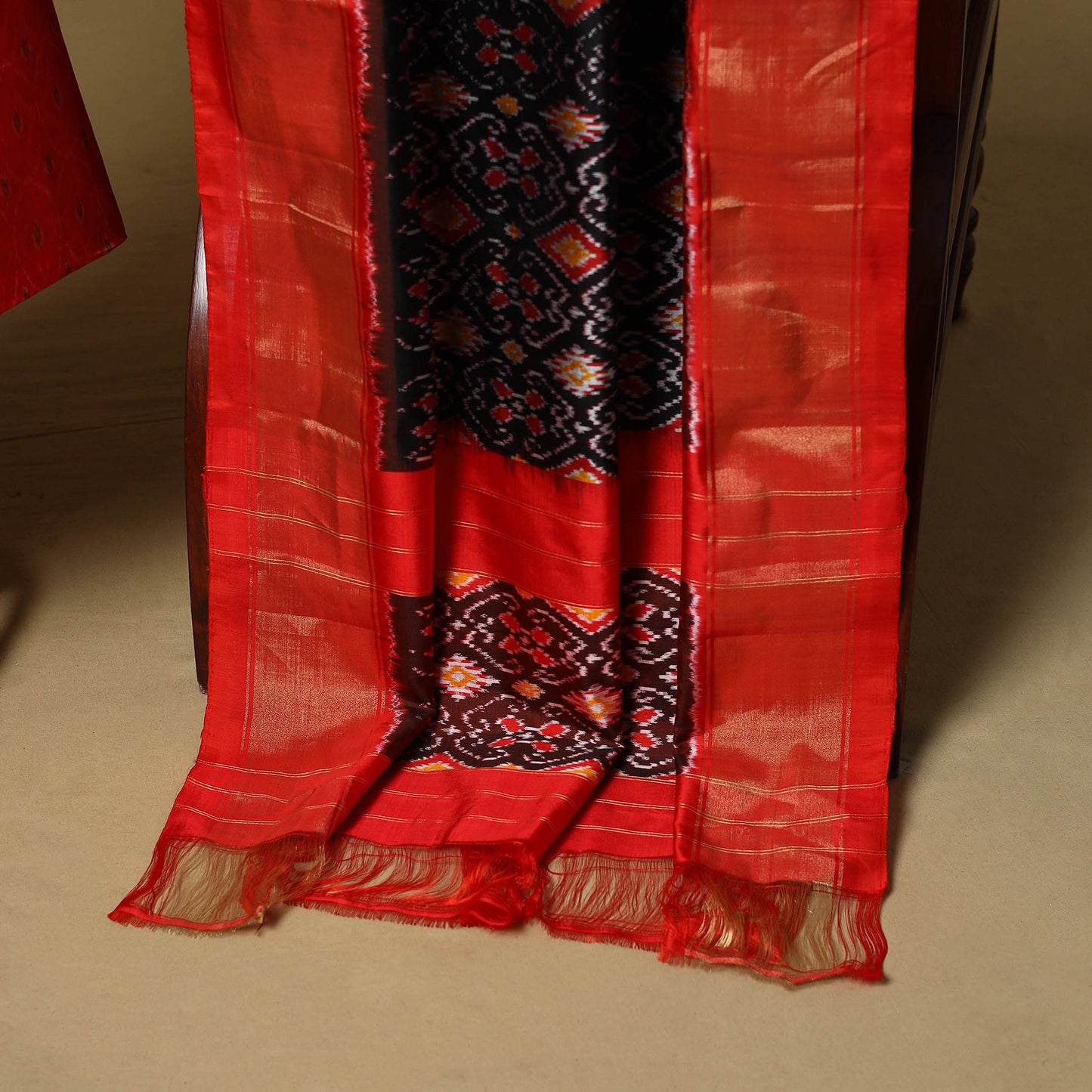 Handloom sico pochampally ikat 2pc unstitched dress