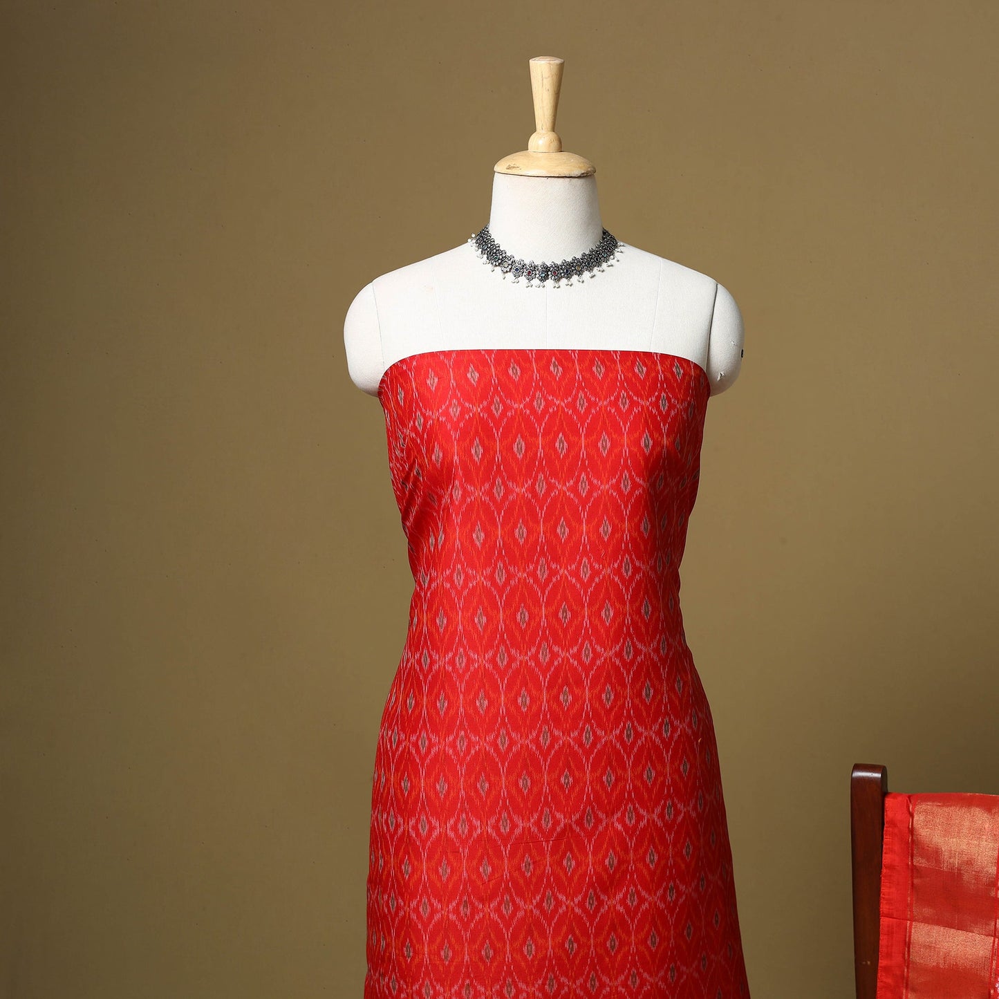 Handloom sico pochampally ikat 2pc unstitched dress