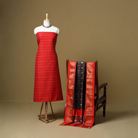 Handloom sico pochampally ikat 2pc unstitched dress