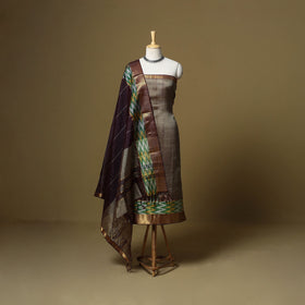 Handloom silk cotton mangalagiri 3pc unstitched dress