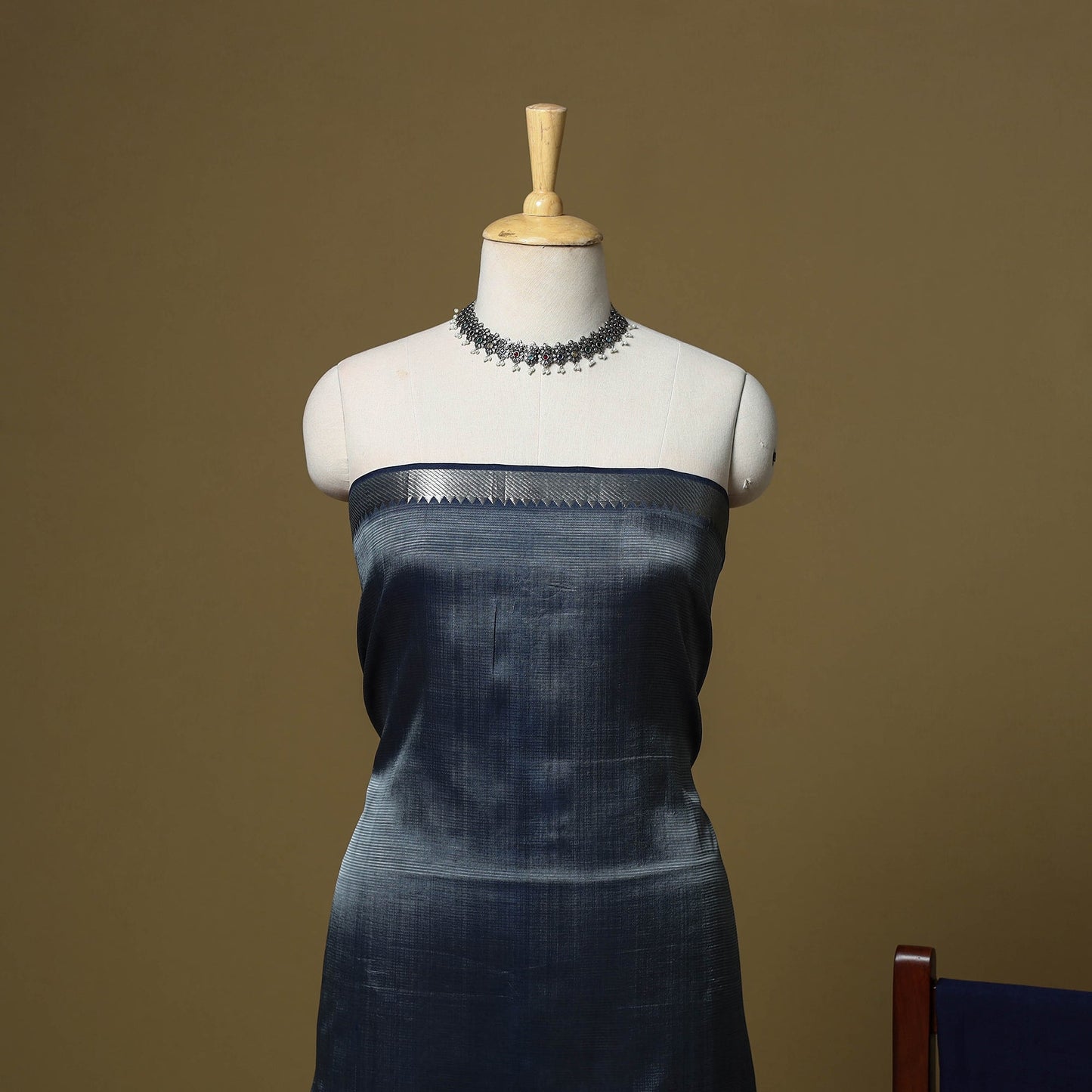 Handloom silk cotton mangalagiri 3pc unstitched dress