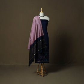 Handloom silk cotton pochampally ikat 3pc unstitched dress