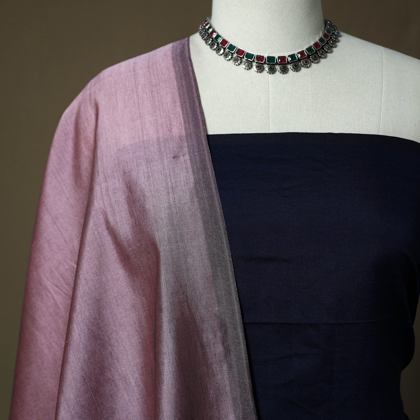 Handloom silk cotton pochampally ikat 3pc unstitched dress