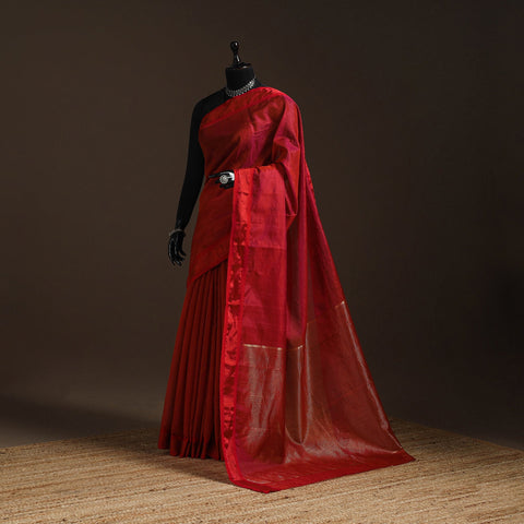 Handloom tissue zari chanderi silk saree 10 - handcrafted