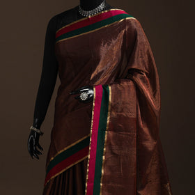 Handloom tissue zari chanderi silk saree 11 - handcrafted