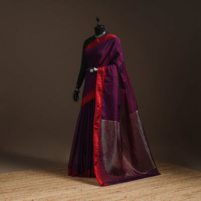 Handloom tissue zari chanderi silk saree 12 - handcrafted