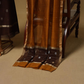 Handloom zari buti chanderi silk 2pc unstitched dress