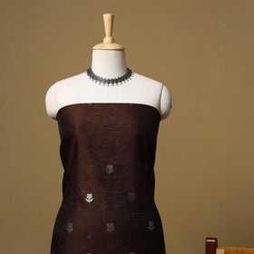 Handloom zari buti chanderi silk 2pc unstitched dress