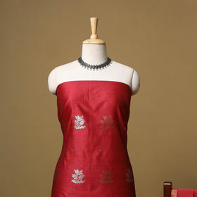Handloom zari buti chanderi silk 2pc unstitched dress