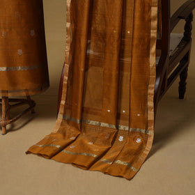 Handloom zari buti chanderi silk 2pc unstitched dress